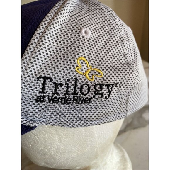 Verde River Navy Blue & White Mesh Trucker Hat Imperial Coolcore S/M - Picture 3 of 8